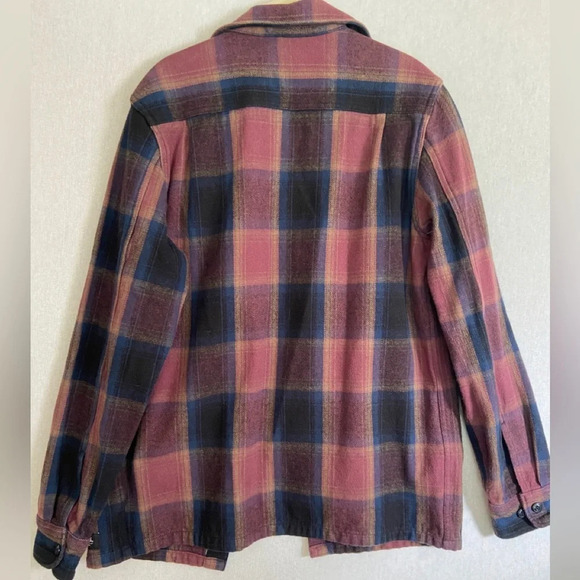 VANS Plaid Oversized Heavyhitter Flannel Button Down Shacket Shirt Sz S - Picture 4 of 15